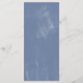 Dusty Blue Waterverf Wedding Menu (Achterkant)