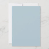 Dusty blue wavy zal je mijn bruidsmeisje aanzoek kaart (Achterkant)