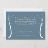 Dusty Blue Weddenschap Hartelijk dank Kaart (Achterkant)