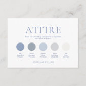 Dusty Blue Wedding Attire Card Kaart (Voorkant)