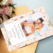 Dusty Blue Wedding Bewaar de datum Bloemen Foto Save The Date