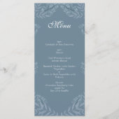 Dusty Blue Wedding Botanical Menu (Voorkant)