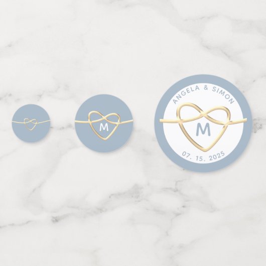 Dusty Blue Wedding Confetti (Achterkanten)