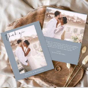 Dusty Blue Wedding Dank u Foto Minimalistische Kaa