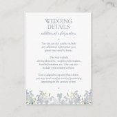  Dusty Blue Wedding Details Elegant Script Informatiekaartje (Voorkant)