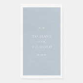 Dusty Blue Wedding – Elegant Minimal Design Servet (Voorkant)