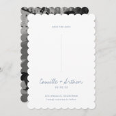 Dusty Blue Wedding Enregistrer la date Invitation (Devant / Derrière)