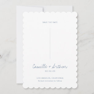 Dusty Blue Wedding Enregistrer la date Invitation