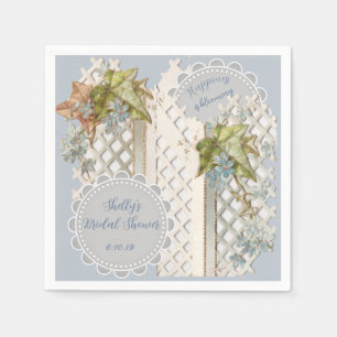 Dusty Blue Wedding  Ephemera Servet