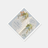 Dusty Blue Wedding Ephemera Servet (Hoek)
