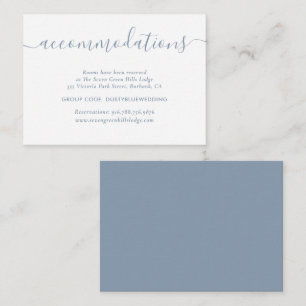 Dusty Blue Wedding Hotel Accommododatie Kaarten