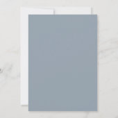 Dusty Blue Wedding Modern Typography Invitation Kaart (Achterkant)