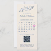 Dusty Blue Wedding Photo QR Code Elegant (Voorkant)