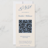 Dusty Blue Wedding Photo QR Code Elegant (Voorkant)