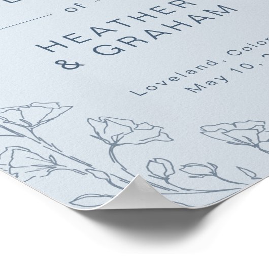 Dusty Blue Wedding Poster (Hoek)