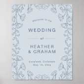 Dusty Blue Wedding Poster (Voorkant)
