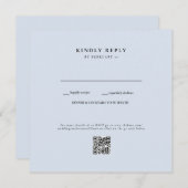 Dusty Blue Wedding QR Code II RSVP (Voorkant / Achterkant)