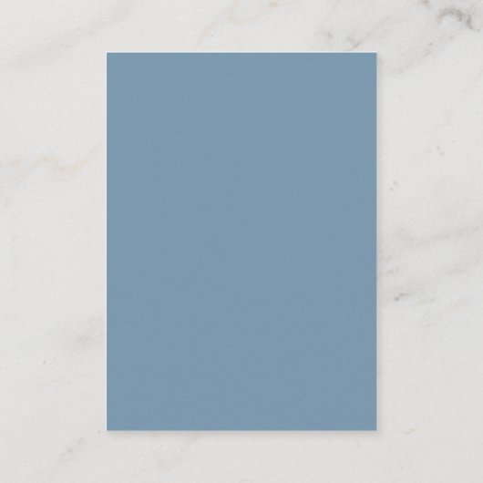 Dusty Blue Wedding QR Code RSVP Gift Registry Informatiekaartje (Achterkant)