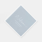 Dusty Blue Wedding Servet – Welkom (Hoek)