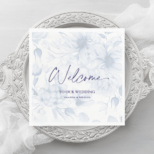 Dusty Blue Wedding Servet – Welkom