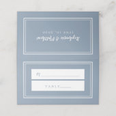 Dusty Blue Wedding Simple Modern Minimalist Guest (Buitenkant ongevouwen)