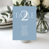 Dusty Blue | Wedding Table Number Seating Chart  Kaart
