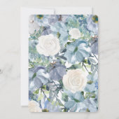 Dusty Blue Wedding Uitnodigingen (Achterkant)