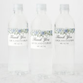 Dusty Blue Wedding Water Bottle Labels Waterfles Etiket (Flessen)