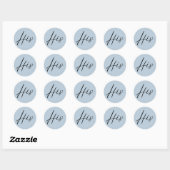 Dusty Blue Wedding Zijn sticker welkomsttas (Vel)