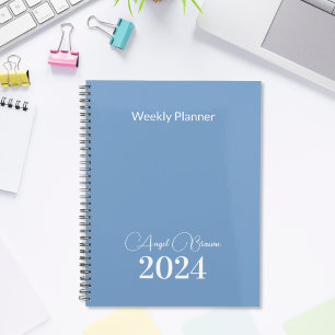 Dusty Blue Weekly Maandelijkse Business Planner