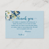 Dusty Blue Welcome Cadeau Sac & Panier Carte Place (Devant)