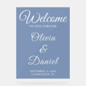 Dusty Blue Welcome with Elegant Font (Recto)