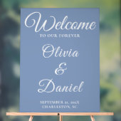 Dusty Blue Welcome with Elegant Font (Neutre)