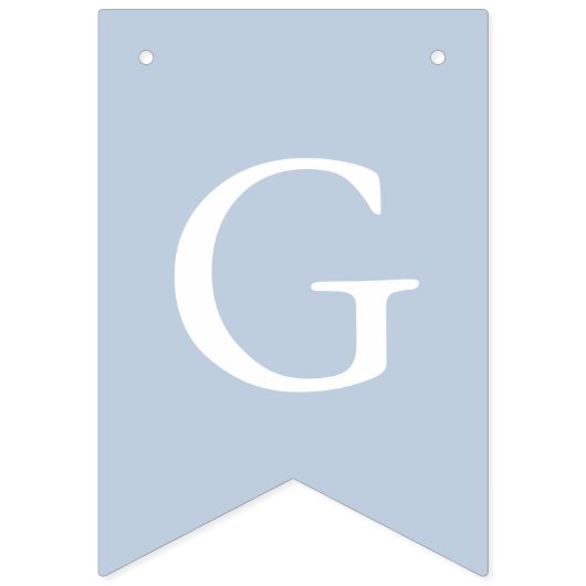 Dusty Blue White Cross Boy Baptism Bunting Flags Vlaggetjes (Tweede vlag)