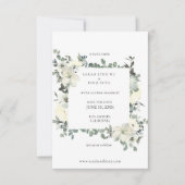 Dusty Blue & White Floral Save the Date w Photo (Devant)