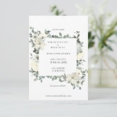 Dusty Blue & White Floral Save the Date w Photo (Debout devant)