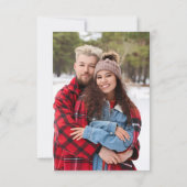 Dusty Blue & White Floral Save the Date w Photo (Dos)