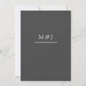Dusty Blue & White Floral Wedding - Grijs Kaart (Achterkant)