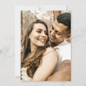 Dusty Blue White Floral Wedding Save The Date (Achterkant)