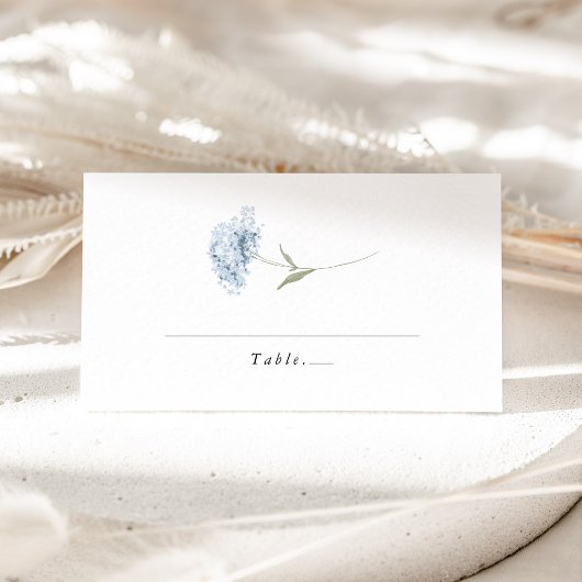 Dusty Blue White Hydrangea Watercolor Wedding