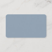 Dusty Blue & White Simple RSVP met QR-code Enclo Informatiekaartje (Achterkant)
