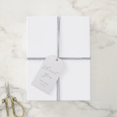 Dusty Blue & White Wedding Bedankt Favor Bag Cadeaulabel (Met Touw)