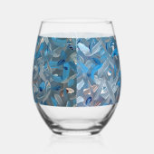 Dusty Blue Wijnglas Zonder Voet (Rechts)