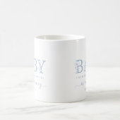 Dusty Blue Wildflower Baby Announcement Coffee Mug (Centre)