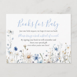 Dusty Blue Wildflower Baby in Bloom Boeken voor Ba Briefkaart
