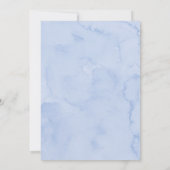 Dusty Blue Wildflower Baby shower Kaart (Achterkant)