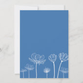 Dusty Blue Wildflower Bridesmaids Luncheon Kaart (Achterkant)