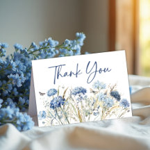 Dusty Blue Wildflower & Butterfly Wedding