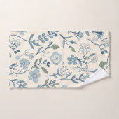 Dusty Blue Wildflower Meadow Botanical Pattern Bad Handdoek (Handdoek)