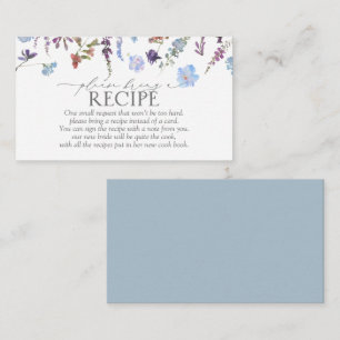 Dusty Blue Wildflower Neem een recept Informatiekaartje